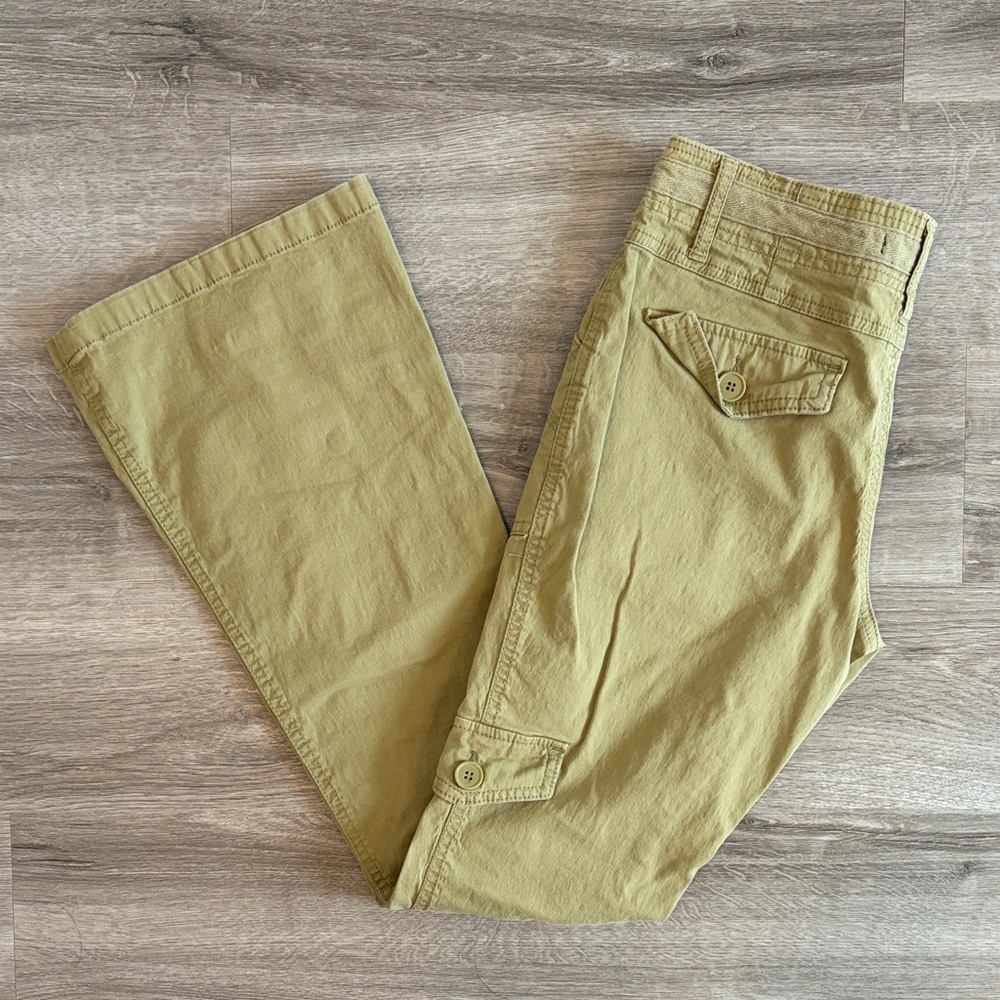 Almost Famous olive green flare pants